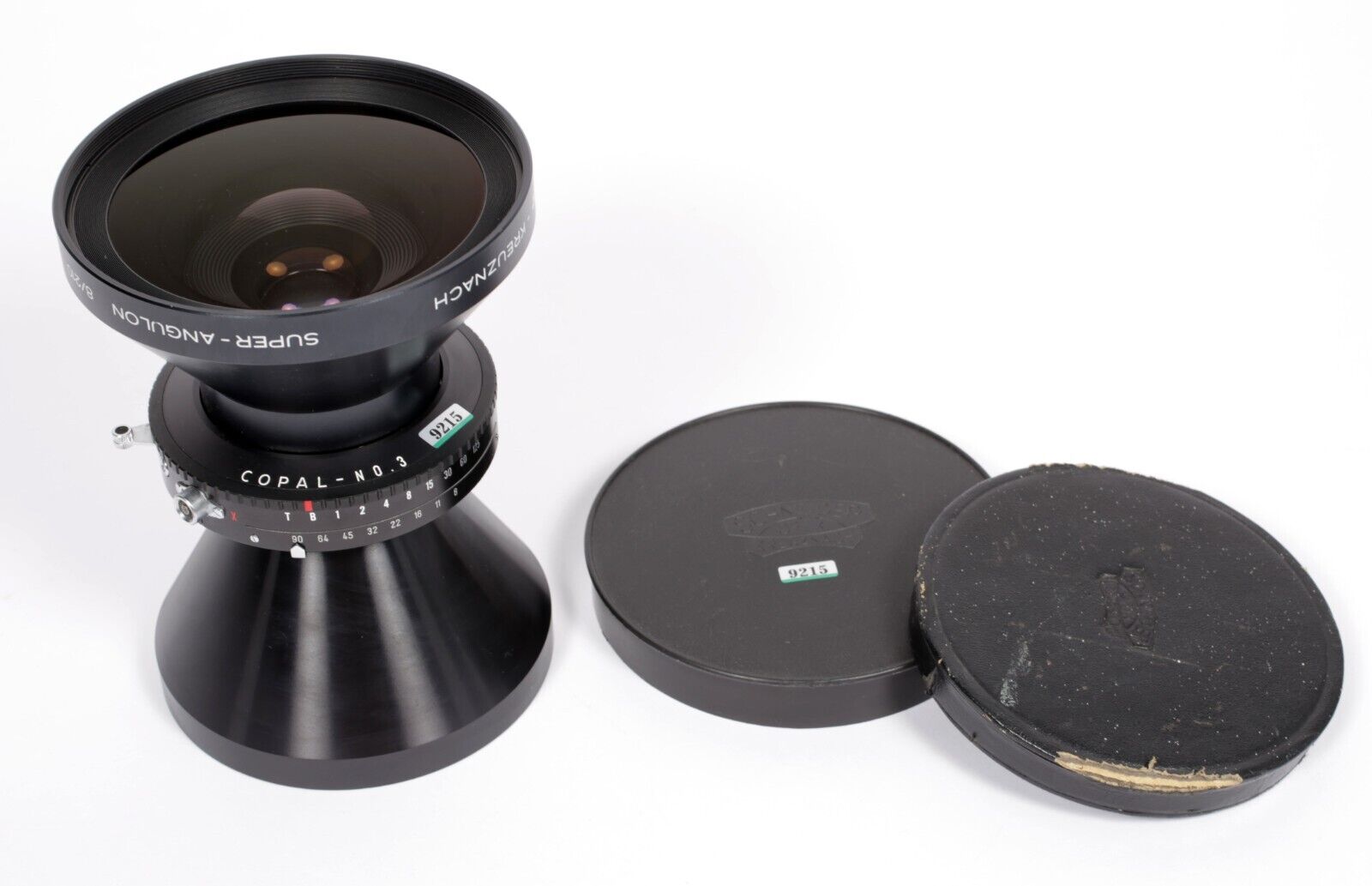 Schneider Super Angulon MC 210mm F8 Lens in Copal #3 Shutter #9215 